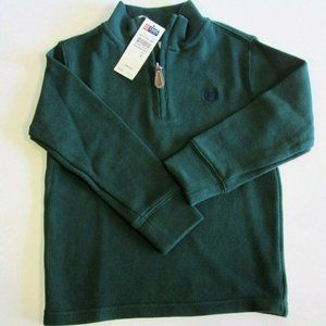 Chaps Boy's Pullover Sweater Shirt 1/4 Zip Size 4 4T Green